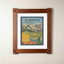  Arts & Crafts style landscape print by Julie Leidel featuring John Muir's famous quote 