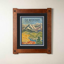  Arts & Crafts style landscape print by Julie Leidel featuring John Muir's famous quote 