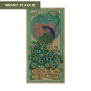  Art Nouveau style wood plaque by Julie Leidel titled 