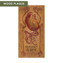  Art Nouveau style wood plaque by Julie Leidel titled 