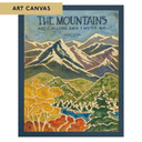  Arts & Crafts style landscape canvas print by Julie Leidel featuring John Muir's famous quote 