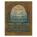  An Arts & Crafts style art print featuring a spiritual quote by Pam Truesdale set within an ornate, stylized window. It reads 
