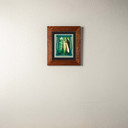 An archival print of a forest scene. It's in a double mat with a 2