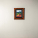  An archival print of the Dallas Divide mountains in Colorado. It has a double mat in an oak frame.