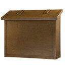  A classic, solid brass, large mailbox with a warm brass finish.