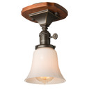  A milky white glass shade for a light fixture. It features a bell shape and has a round, 2.25