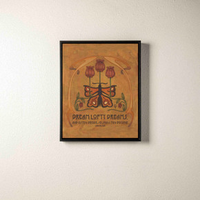  Arts & Crafts style inspirational canvas print by Julie Leidel featuring John Ruskin quote 
