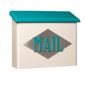 US MAIL BOX ミッドセンチュリー アメリカ ビンテージカリフォルニア Mid-century Modern Mailbox: Retro Colors, Post Mounted (monochrome