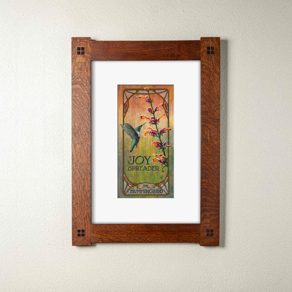 Joy | Art Nouveau Hummingbird Art Print