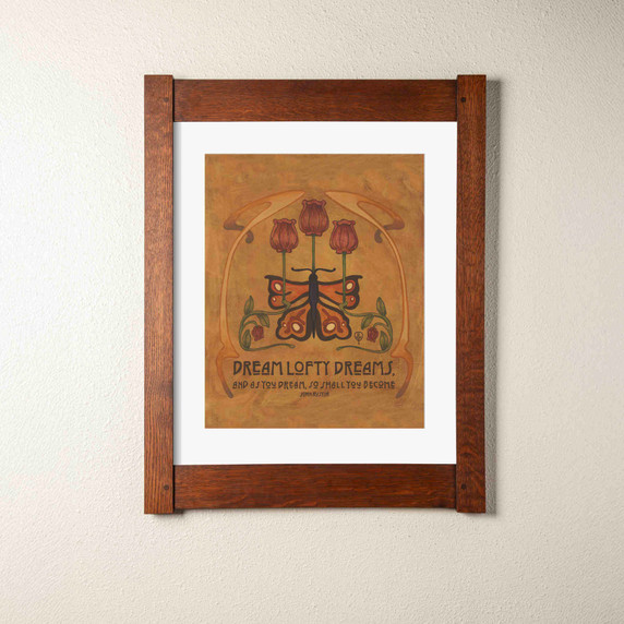  Arts & Crafts style inspirational print by Julie Leidel featuring John Ruskin quote 