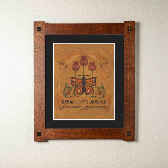  Arts & Crafts style landscape print by Julie Leidel featuring John Muir's famous quote 