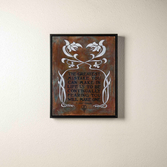  Arts & Crafts style canvas print by Julie Leidel featuring Elbert Hubbard quote 