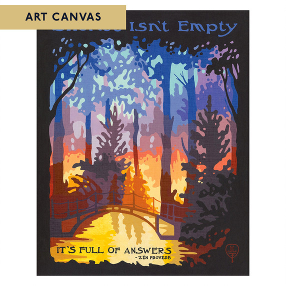  Arts & Crafts style canvas print by Julie Leidel featuring Zen proverb 