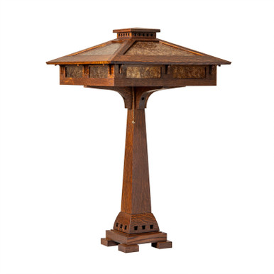 Prairie-Craftsman Series Reading Lamp | Quarter-Sawn Oak