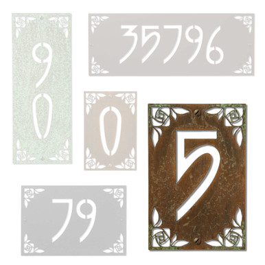 ART & DECORATION 号数4 Nature-Inspired Craftsman Address Plates | Roses Design