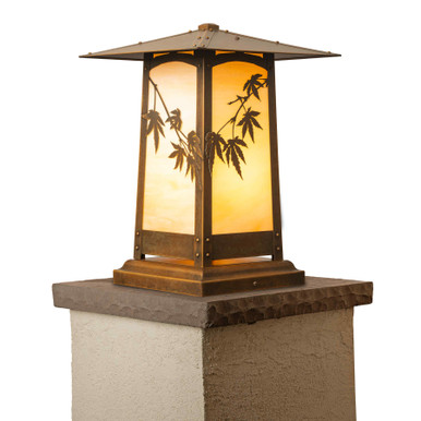 Rustic Arts & Crafts Column or Pier Light | Cobblestone Series