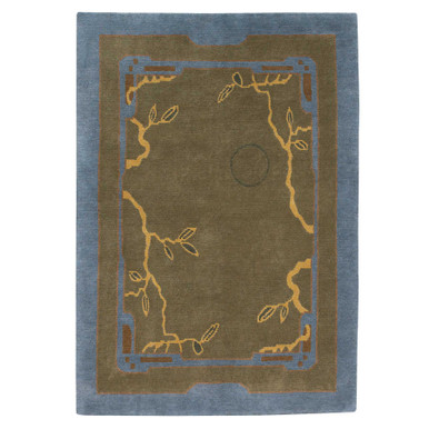 Craftsman Garage Rug Craftsman Rug with Branches | Green