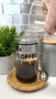 Iced Coffee Glass | Beer Soda Can Glass Tumbler | Coffee Prescription | 18 oz / 532 ml With Bamboo Lid and Straw | Nurse Doctor Pharmacist