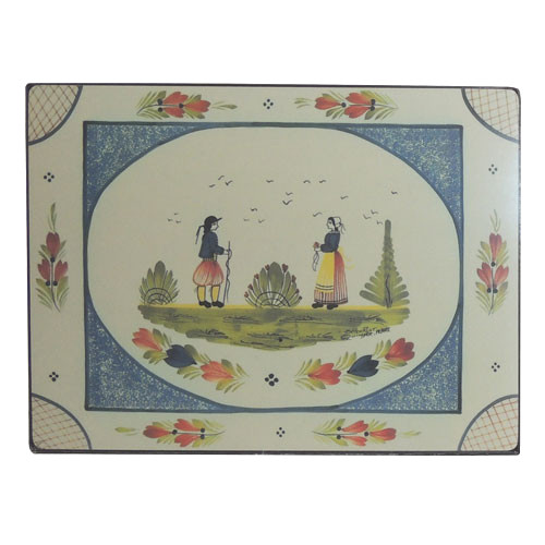 Lady Clare Continental Placemats Quimper Mistral Blue