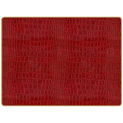 Lady Clare Continental Placemats Textured Crocodile Burgundy