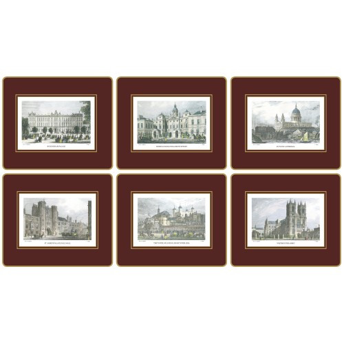 Lady Clare Tablemats Shepherd's London - Red