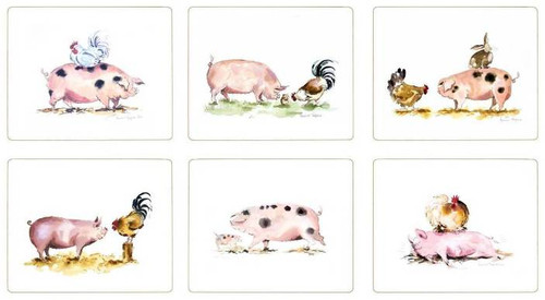 Lady Clare Tablemats Pigs