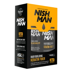 NISHMAN Hair Building Keratin Fiber Kit - Light Brown