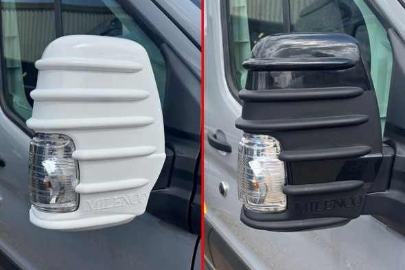 Transit Motorhome - Short Arm Mirror Protector Bumpers - 2014 onwards Ford Transit Motorhomes with Short Arm Mirrors