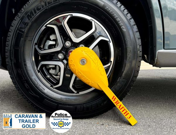 Milenco Wraith 3 Motorhome Wheel Lock Clamp for MOTORHOMES ( fits  Ford Transits(2020 onwards))