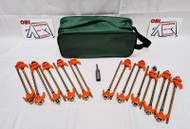 20 x Heavy Duty Screw Pegs, Drill Adaptor & Heavy Duty Peg Bag