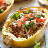 ​TURKEY TACO SPAGHETTI SQUASH BOATS