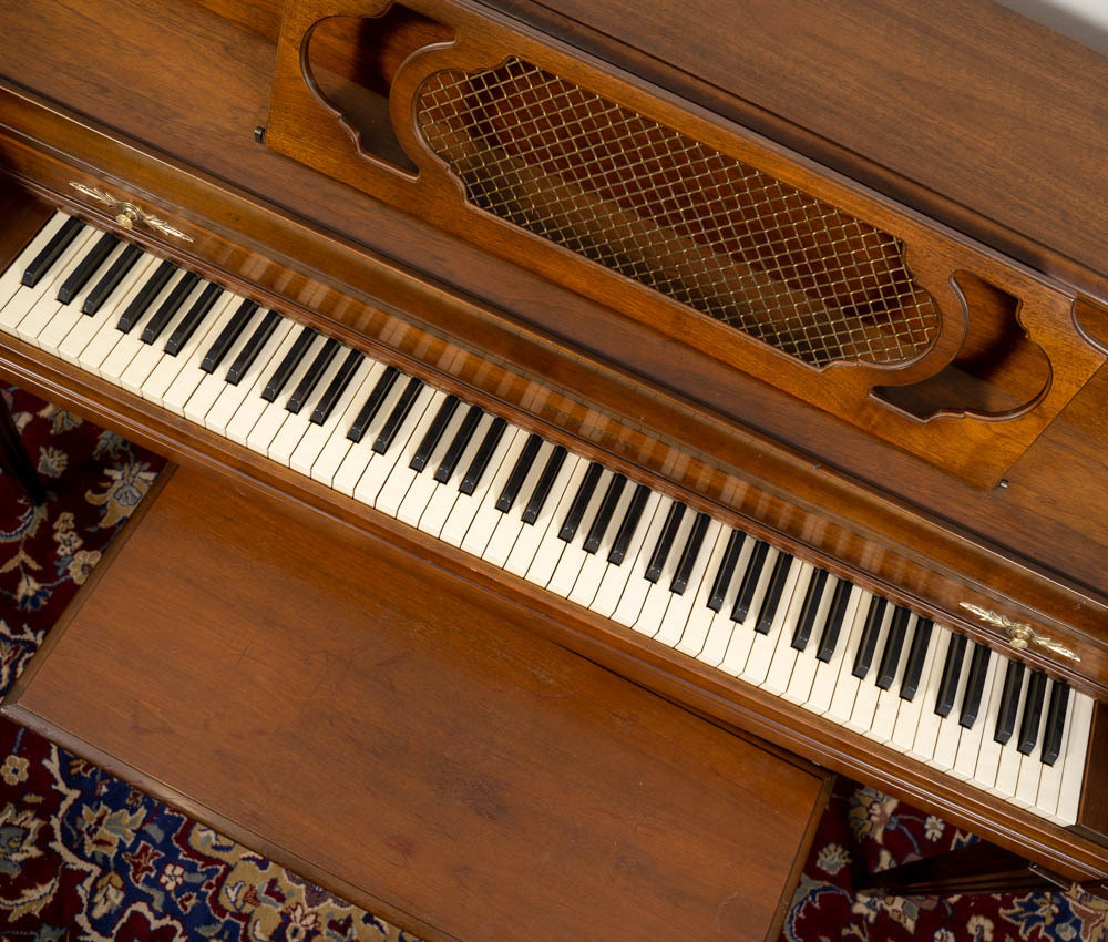 Lyon and Healy Console Piano or Polished Mahogany