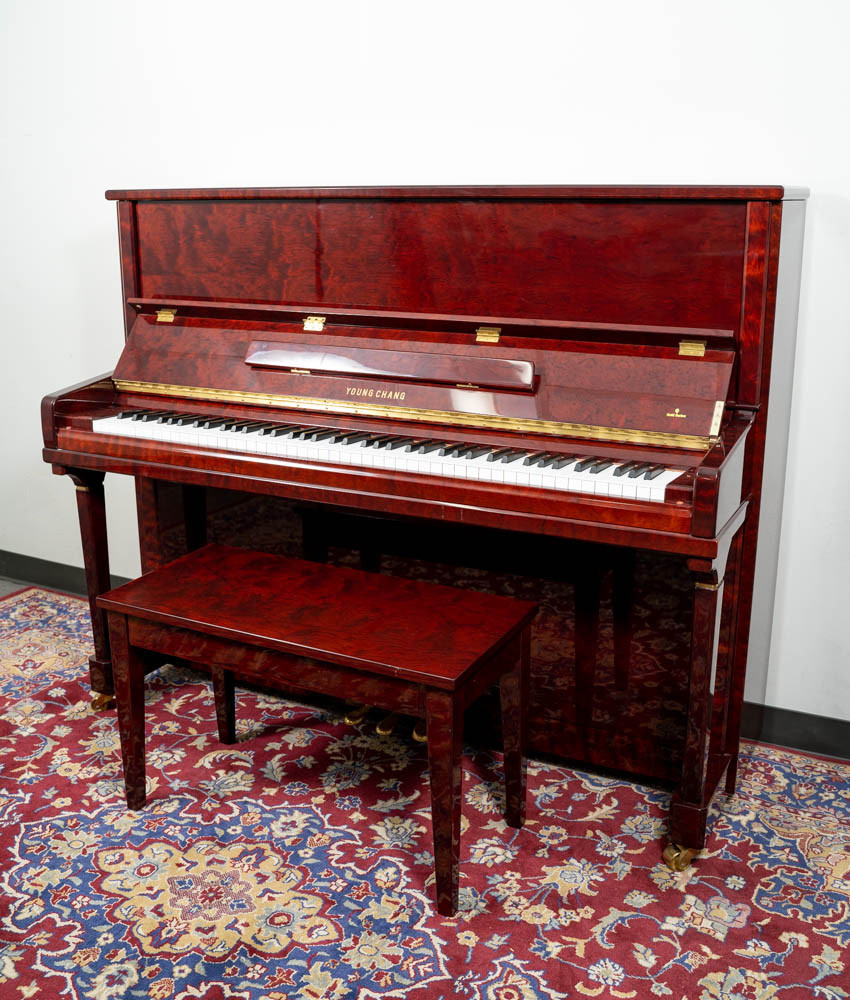 Young Chang 48 GE-121 Upright Piano or Polished Mahogany