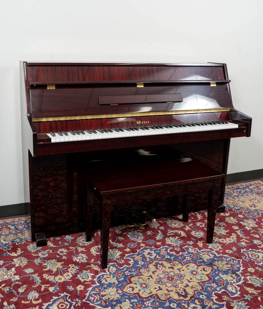 Weber W-4 Upright Piano or Polished Mahogany