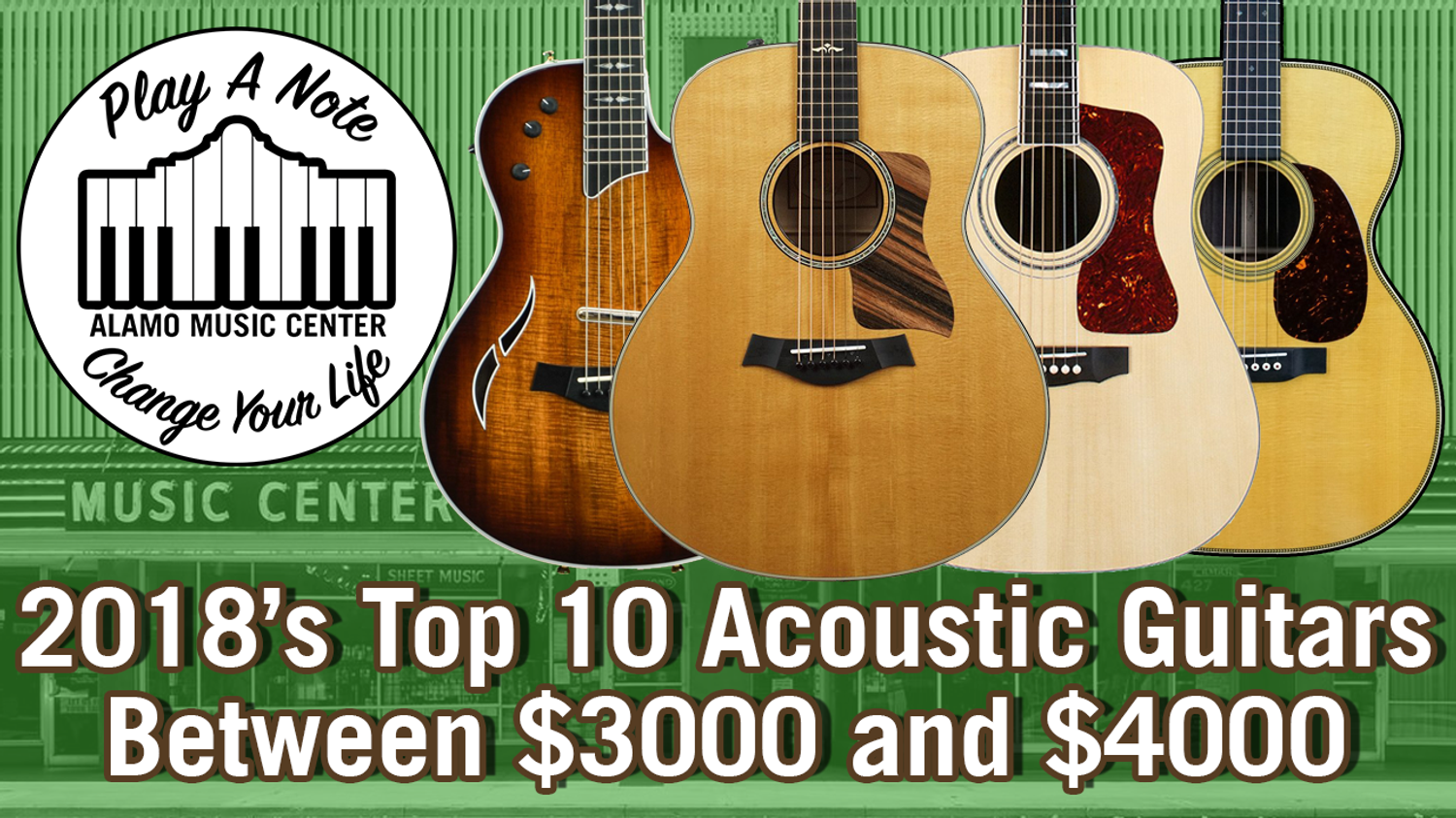 Tilladelse Centimeter Bakterie 2018's Top 10 Acoustic Guitars $3000-$4000 at Alamo Music - Alamo Music