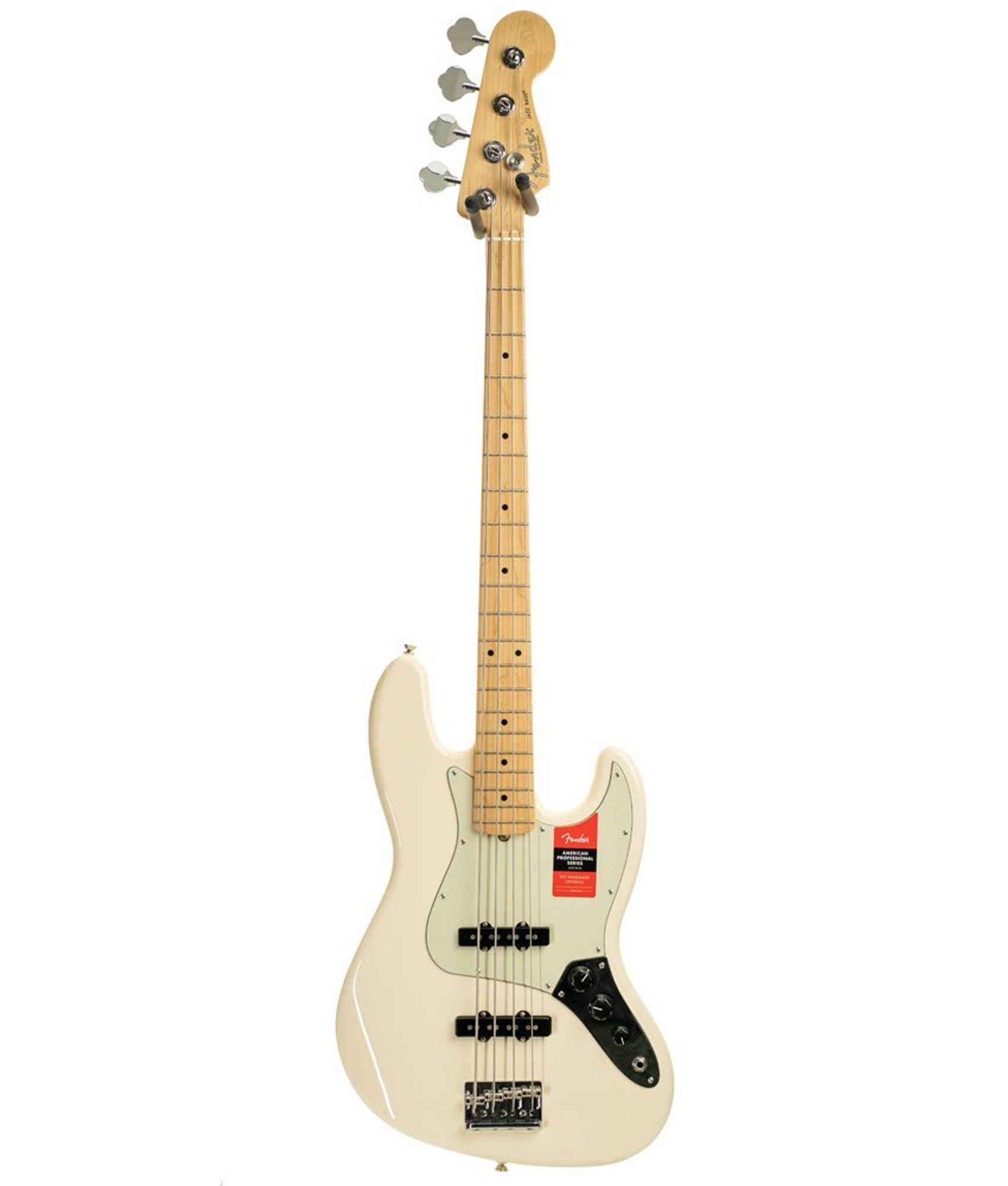 Pre-Owned Fender American Pro Jazz Bass Guitar, Olympic White, 0193902705