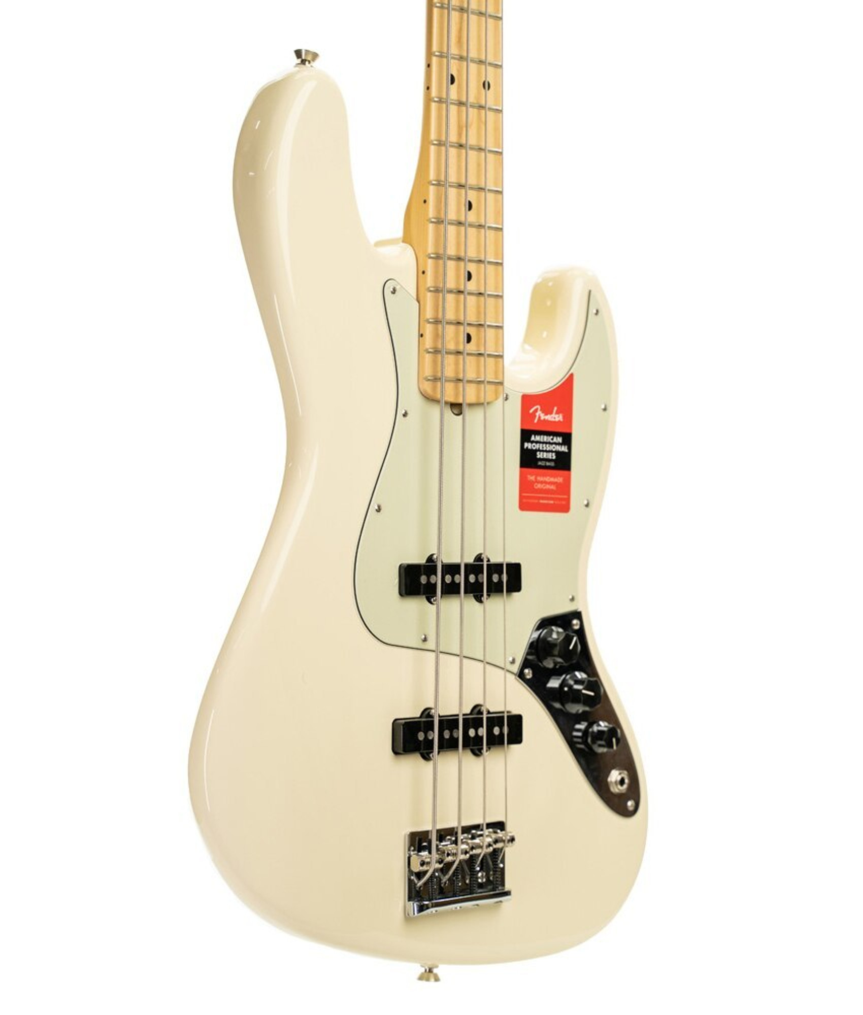 Pre-Owned Fender American Pro Jazz Bass Guitar, Olympic White, 0193902705