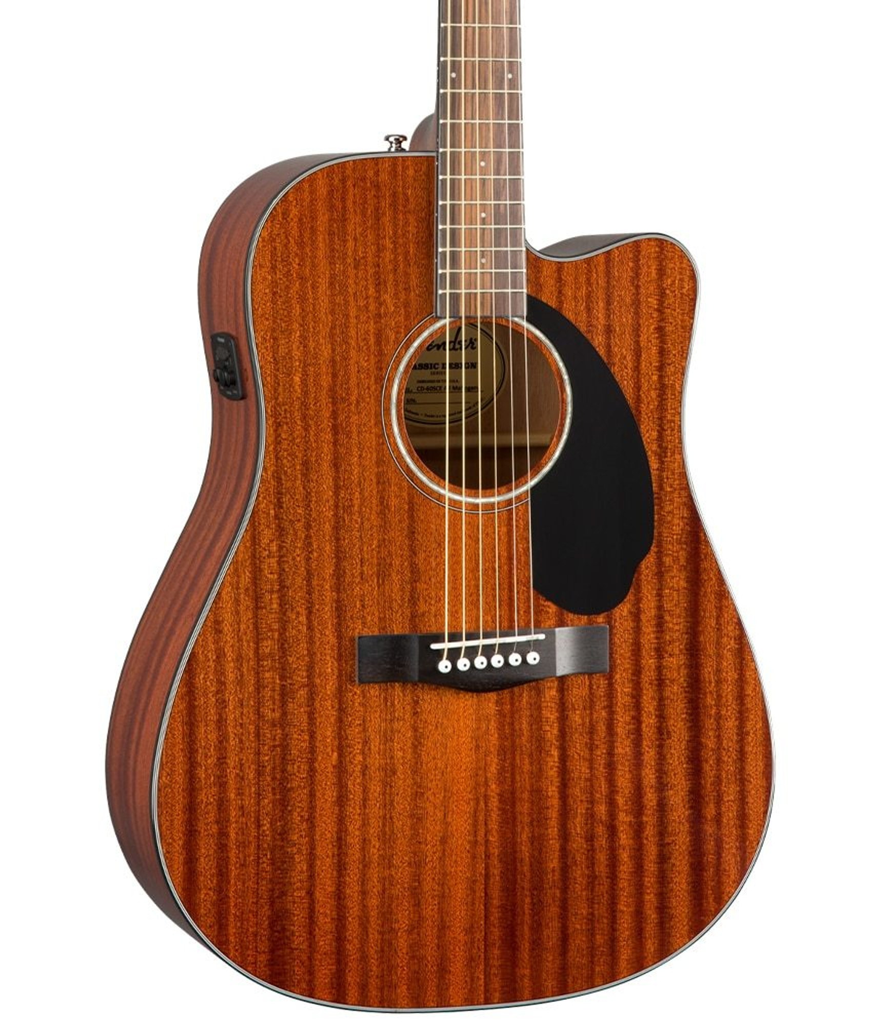 Fender CD-60SCE Dreadnought Acoustic-Electric, Walnut Fingerboard,  All-Mahogany