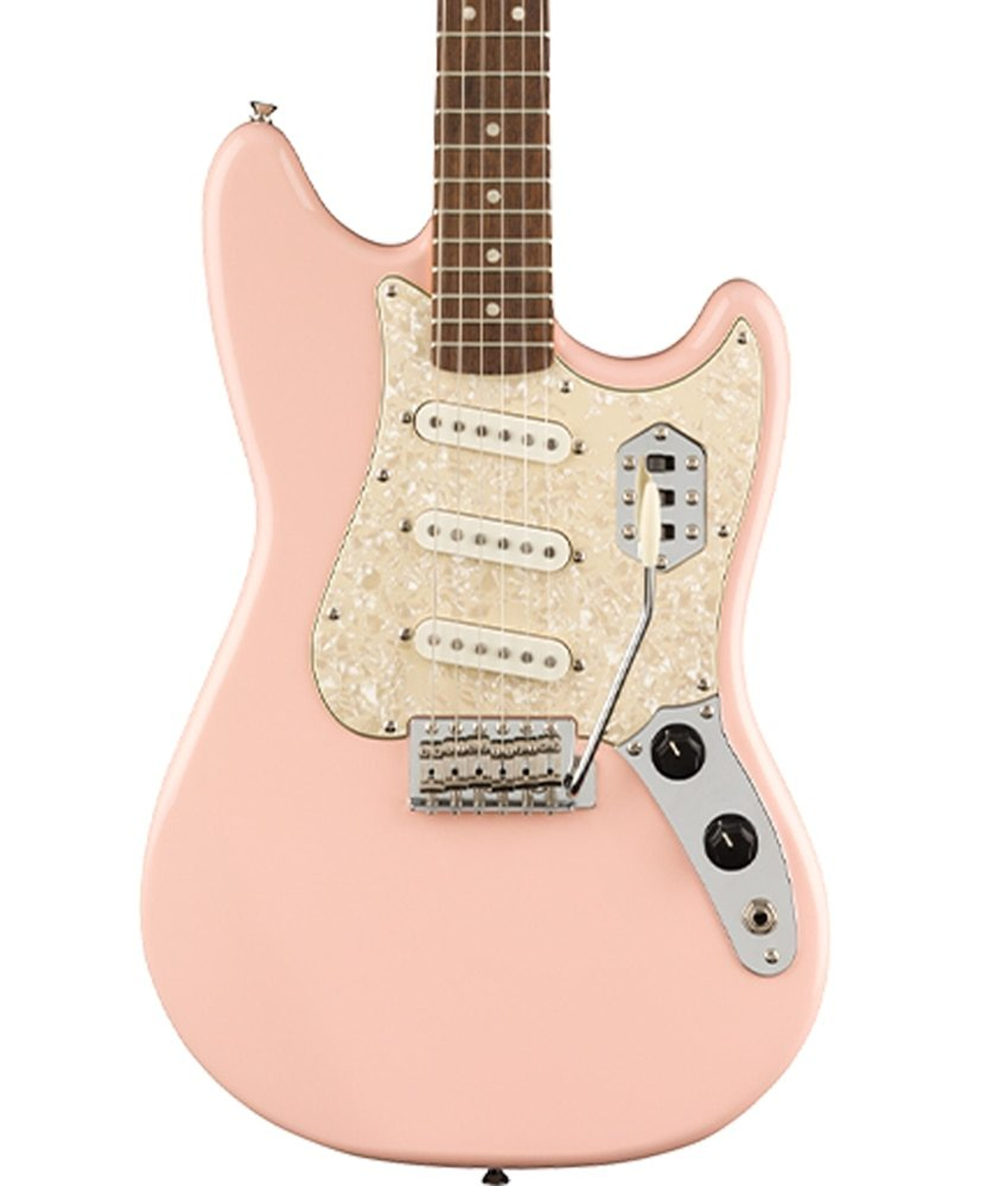 Squier by Fender Paranormal Cyclone, Laurel Fingerboard, Shell Pink Bundle  w/ Gig Bag