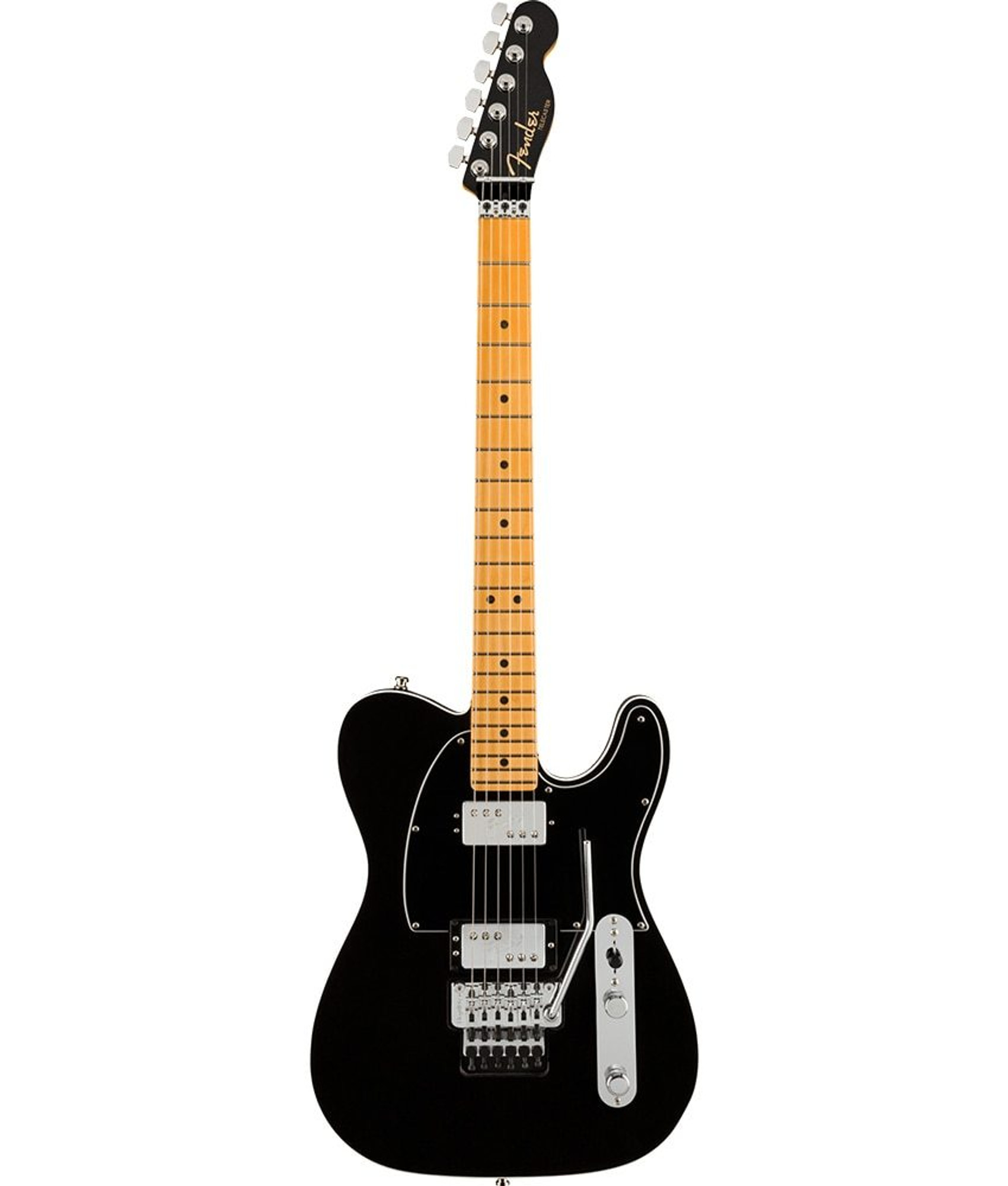 Fender American Ultra Luxe Telecaster Floyd Rose HH (USA, MN) - mystic  black Tel shape electric guitar sunburst