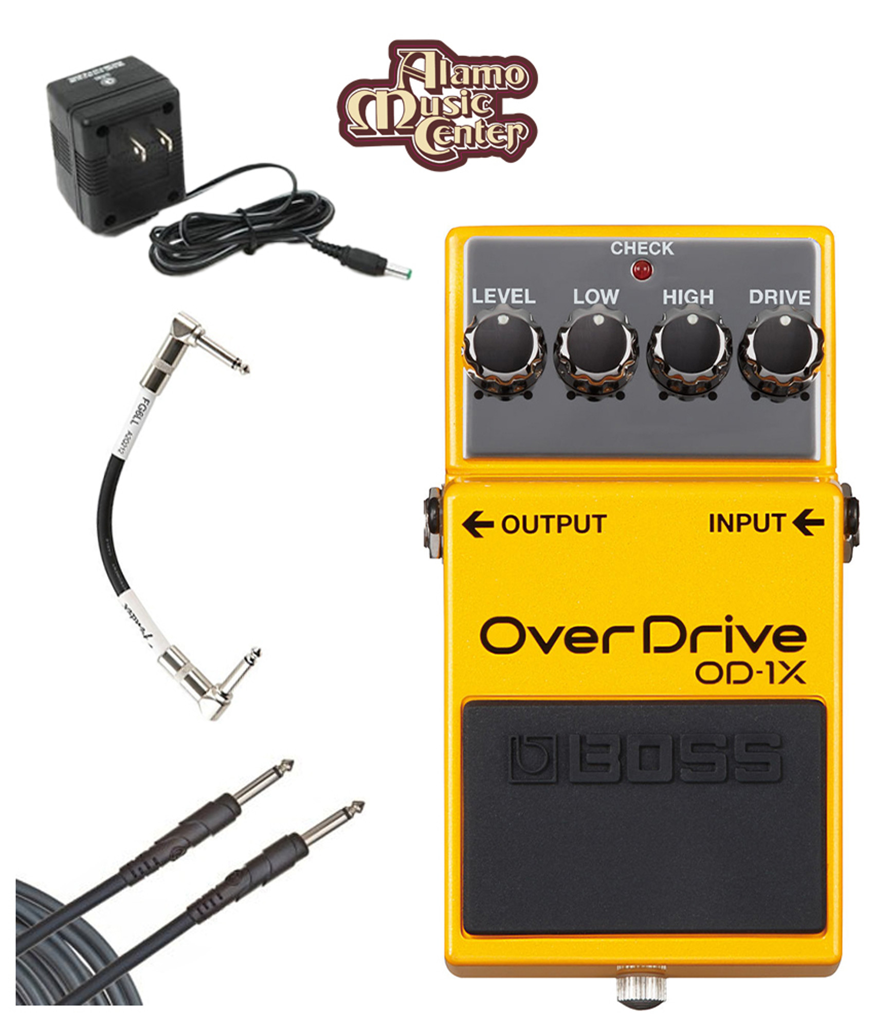 Boss OD-1X Overdrive Pedal Bundle