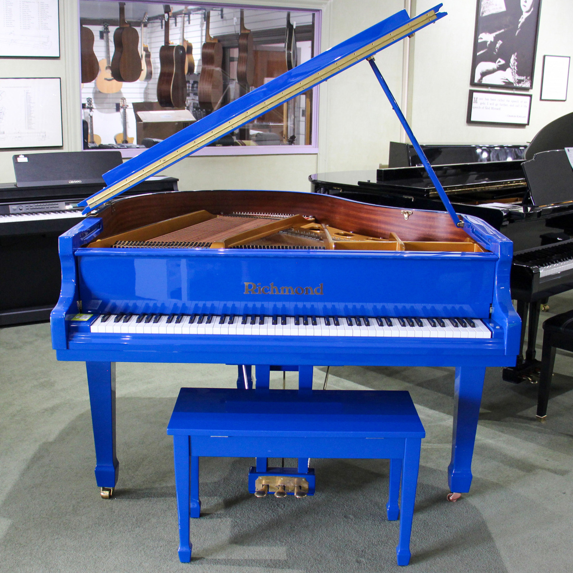 baby blue grand piano