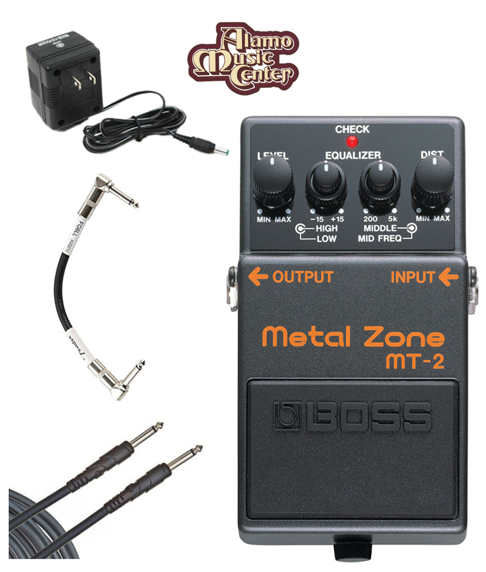 Boss MT-2 Metal Zone Distortion Pedal Bundle