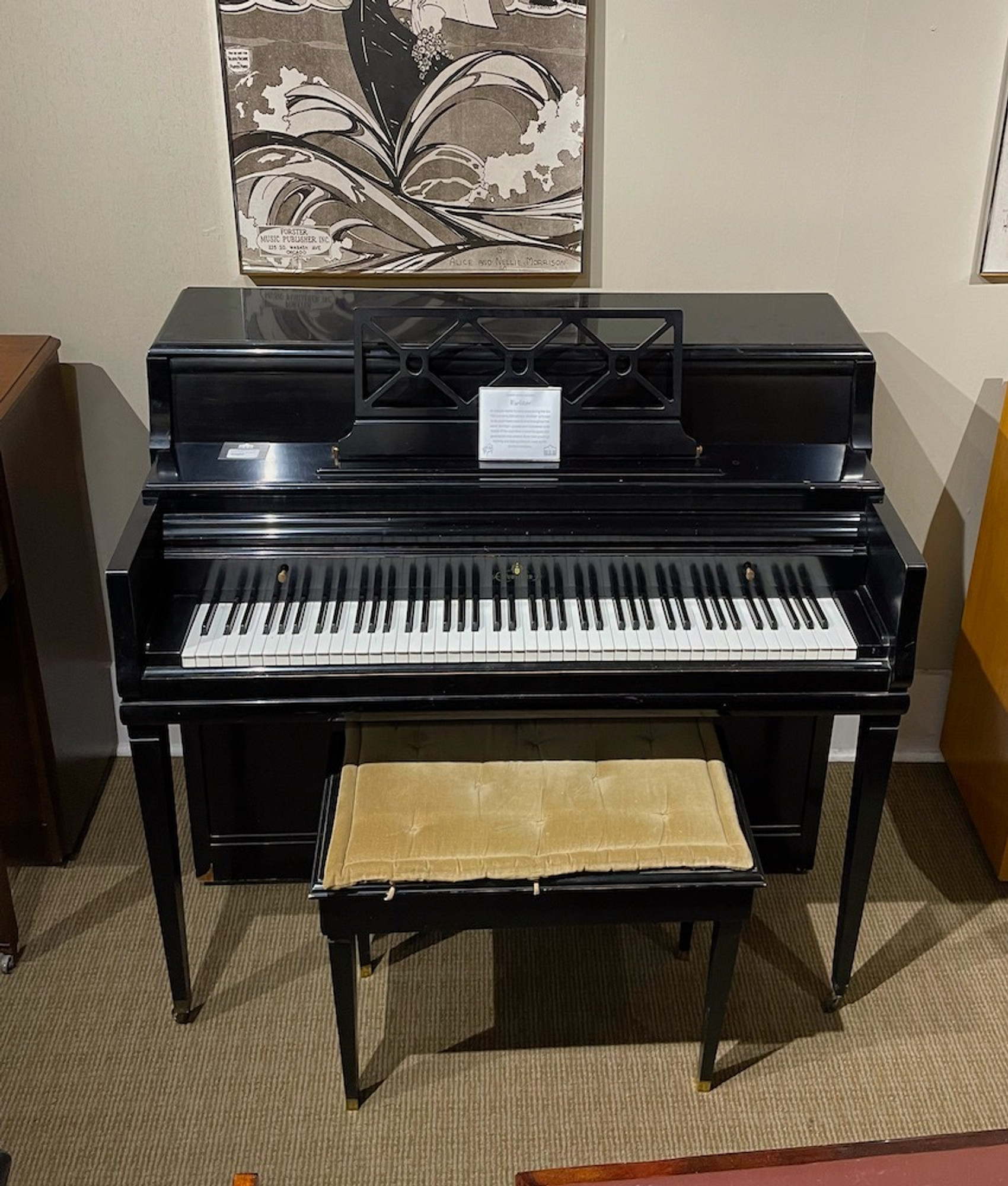 black wurlitzer spinet piano