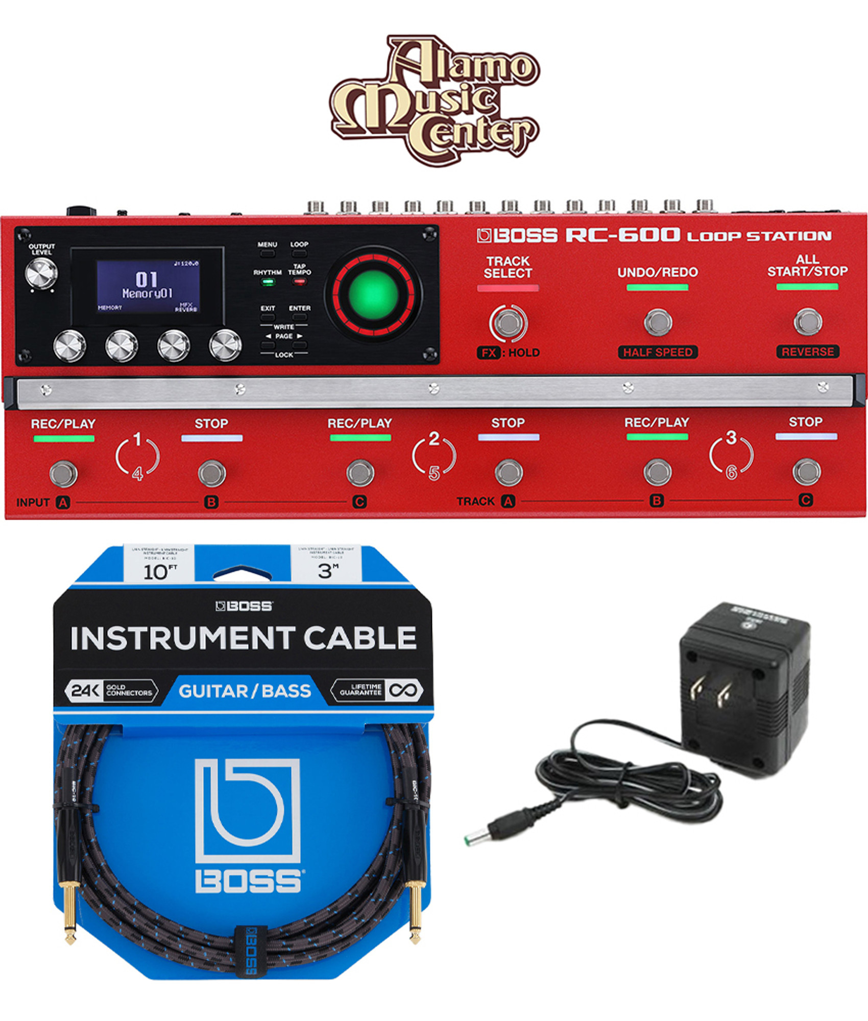 Boss RC-600 Loop Station Looper Pedal Bundle