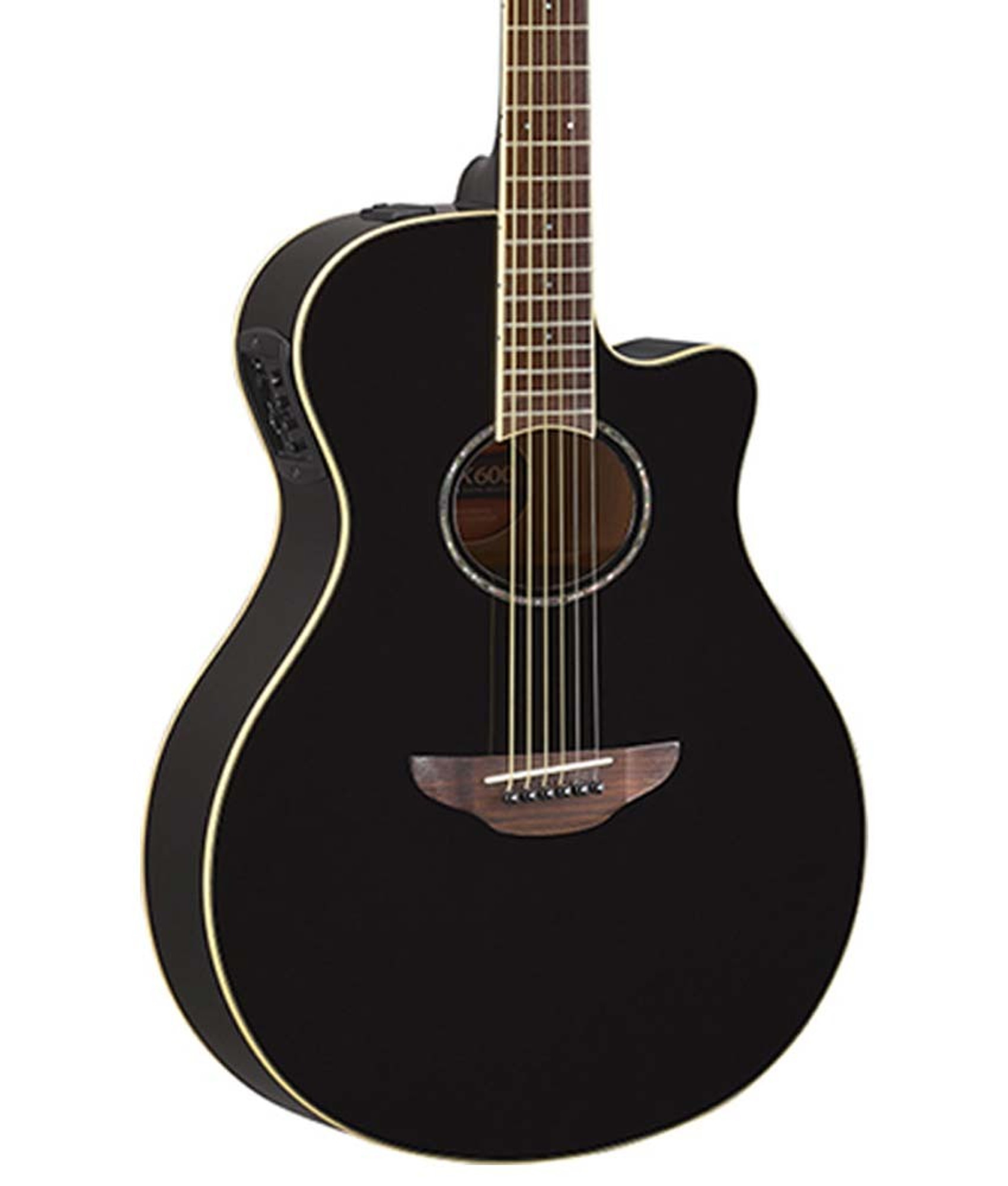 yamaha black acoustic electric guitar