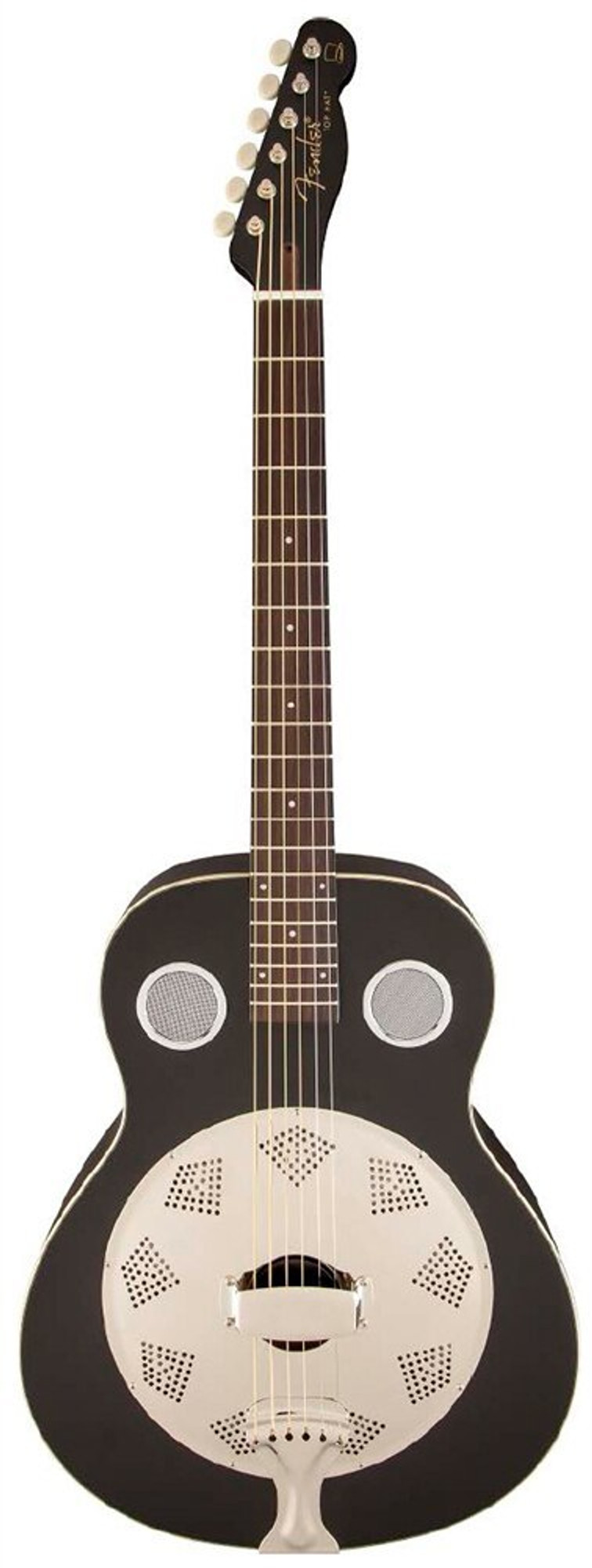 fender resonator guitar black