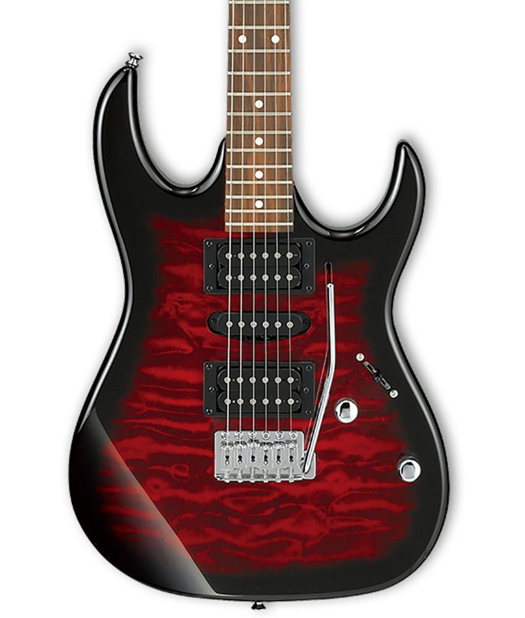 ibanez electric guitar red and black