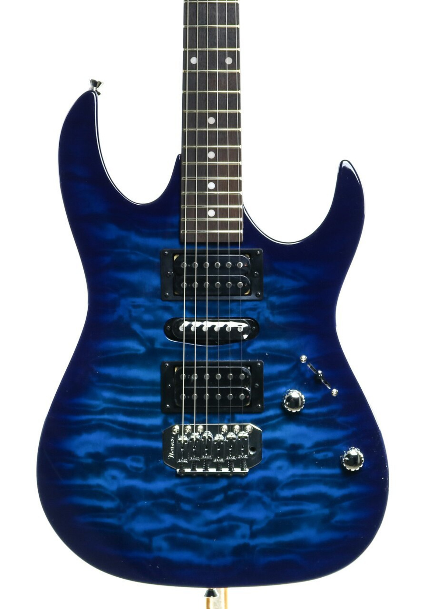 ibanez grx70qa electric guitar transparent blue burst