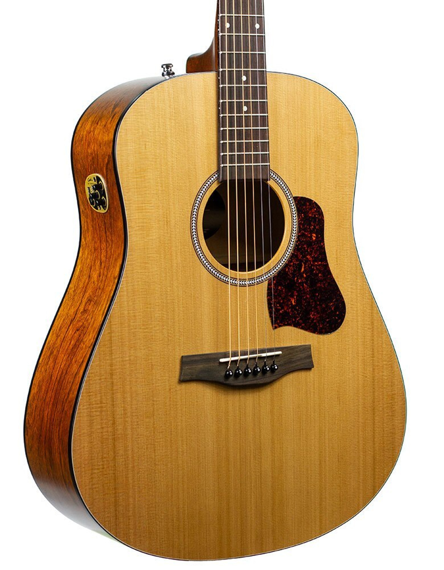 Seagull Guitars S6 Original Slim QIT Acoustic/Electric Guitar - Natural  Cedar/Cherry